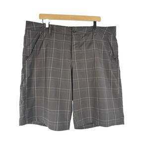 FILA GOLF Shorts Mens Gray Plaid Size 40 Activewear Sports Vacation Stretch 10.5